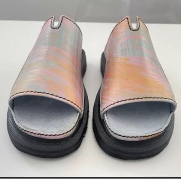 DR MARTENS Pink Iridescent Slide Sandals ENGLAND 3 UK. - Picture 3 of 12